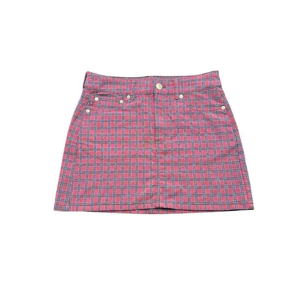 American Eagle Outfitters Pink and White Mini Skirt Casual Size 6
